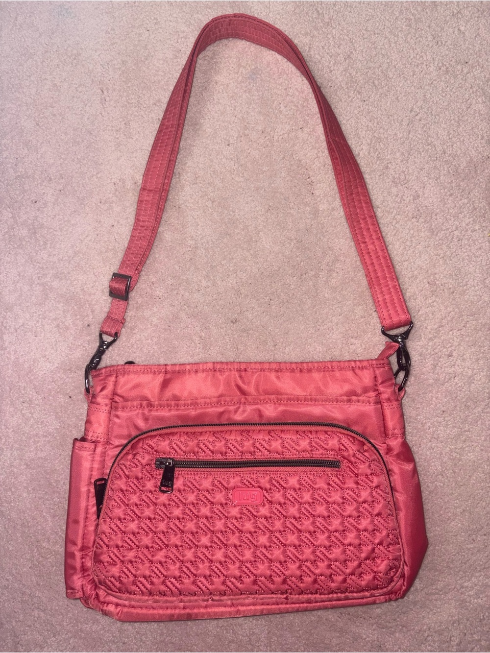 Lug Women's Quilted Coral Shoulder Bag - Casual Everyday Crossbody